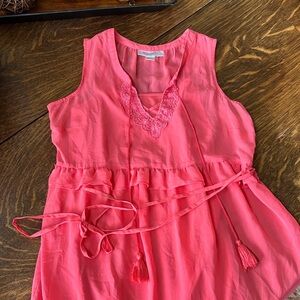 Motherhood Maternity Coral Sleeveless Maternity Dress